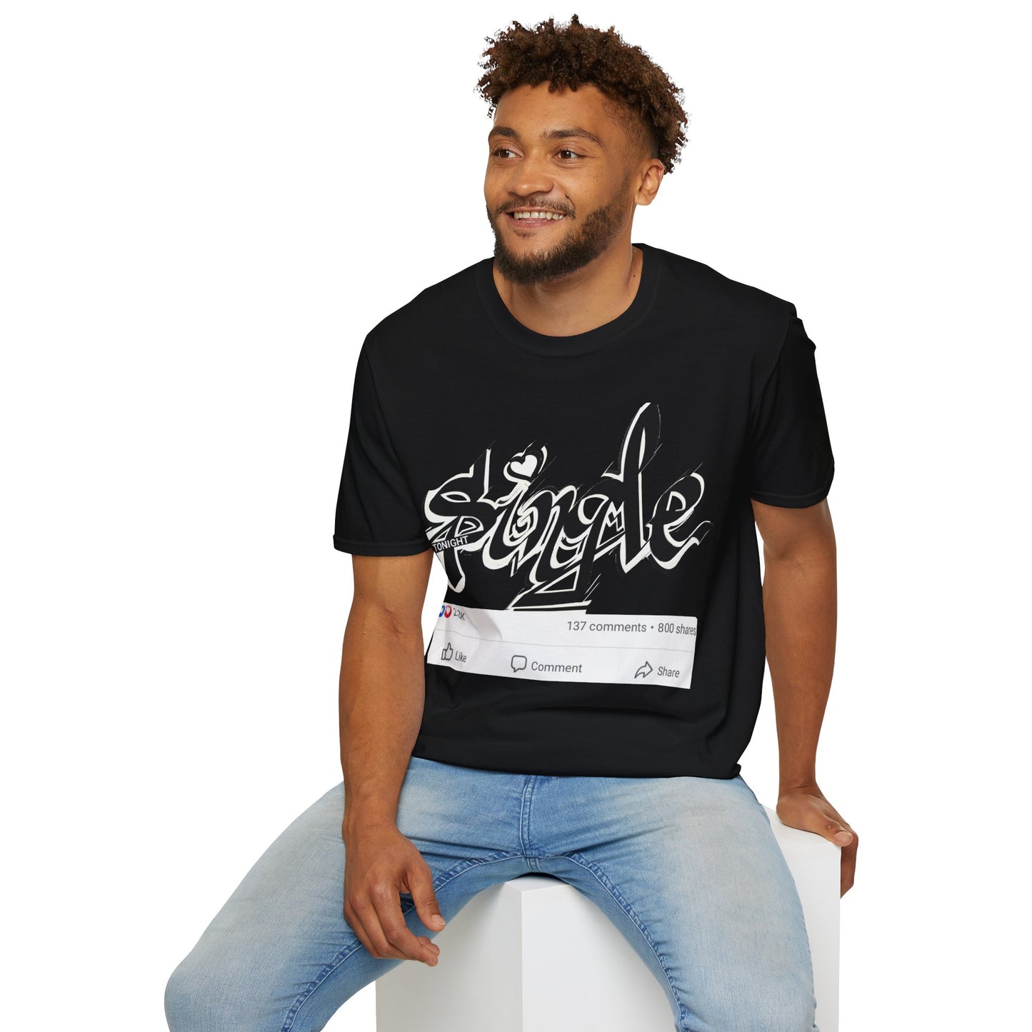 Popart Single 4 tonight Print T-Shirt