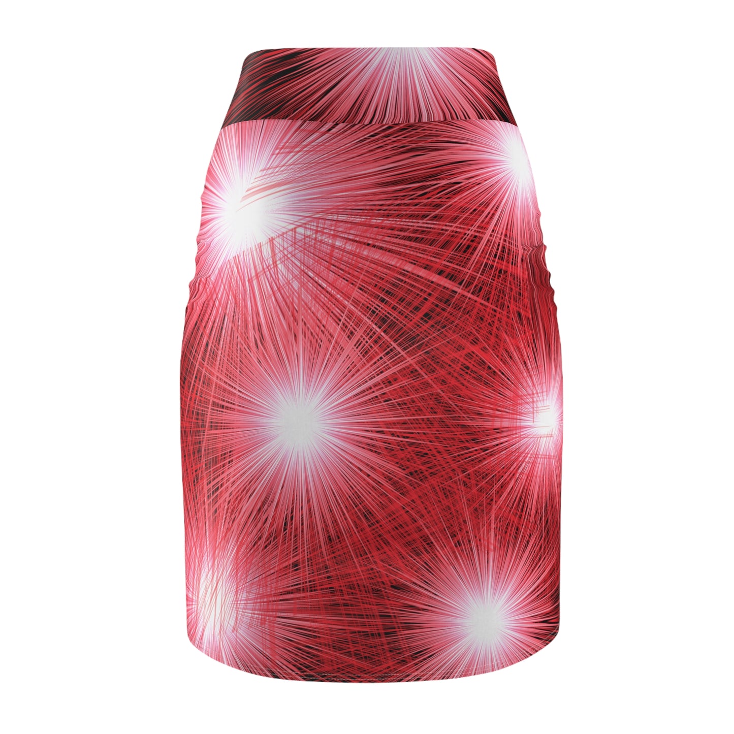 Fireworks burst Pencil Skirt- black