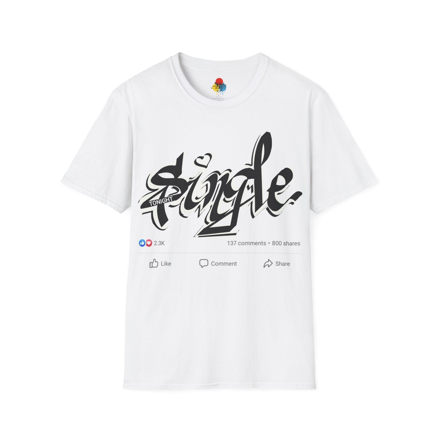 Popart Single 4 tonight Print T-Shirt