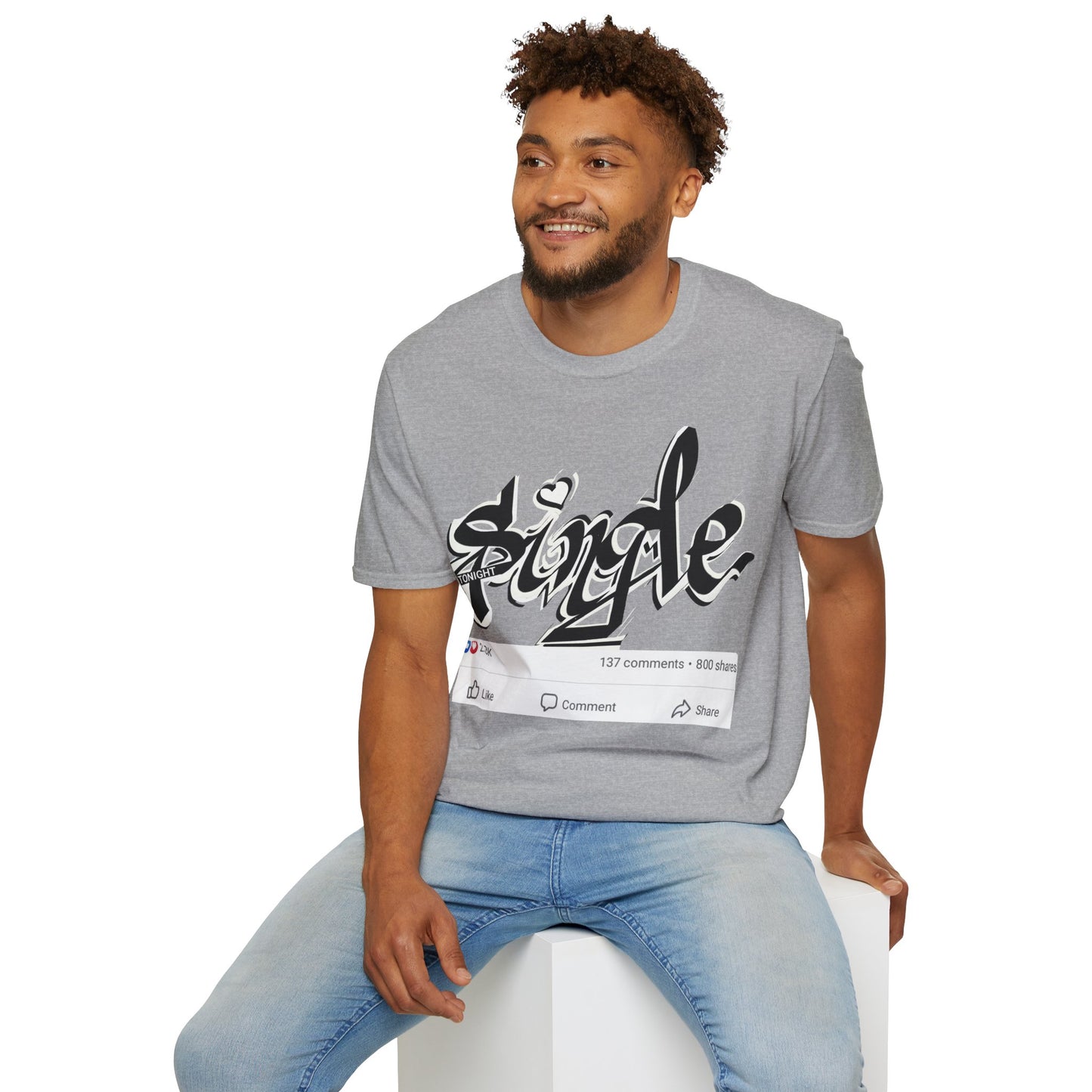 Popart Single 4 tonight Print T-Shirt