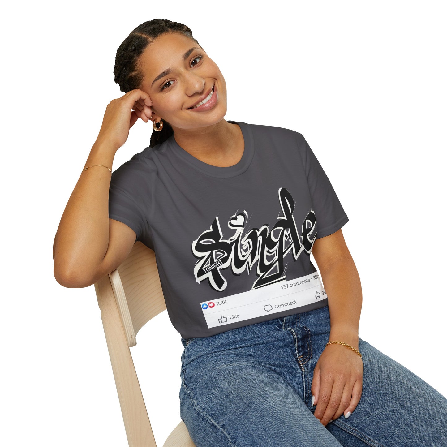 Popart Single 4 tonight Print T-Shirt