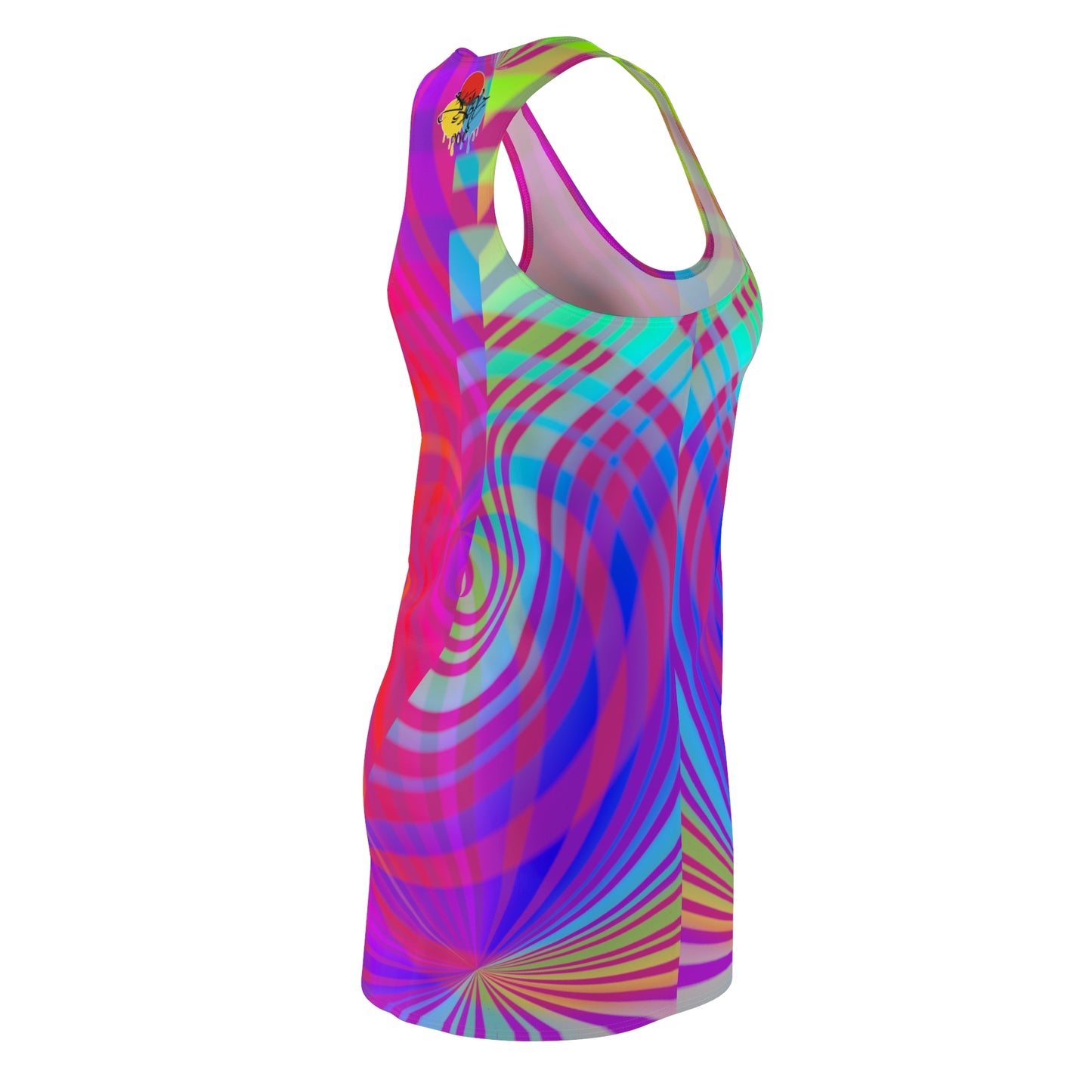 Rainbow swirl Racerback Dress - Pink