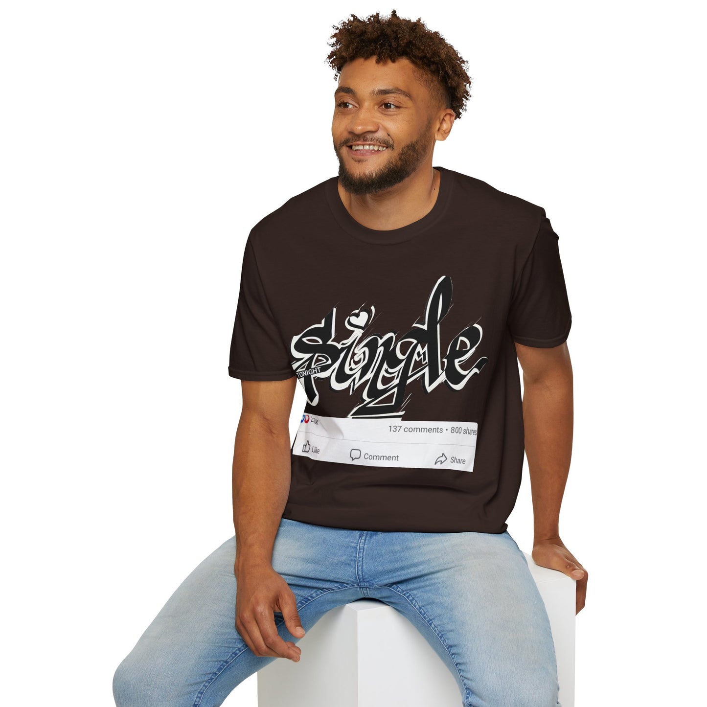 Popart Single 4 tonight Print T-Shirt