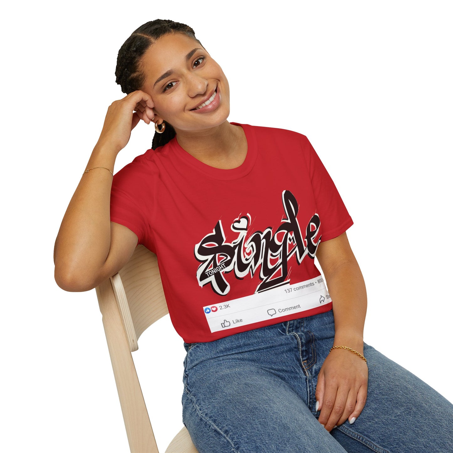 Popart Single 4 tonight Print T-Shirt