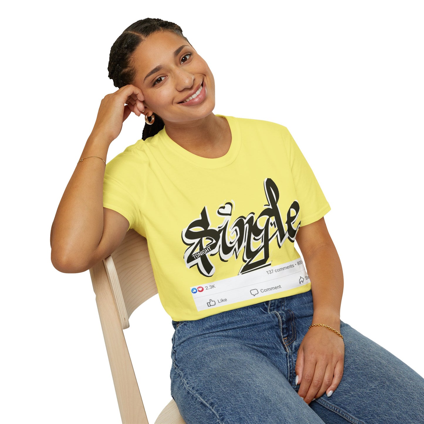 Popart Single 4 tonight Print T-Shirt