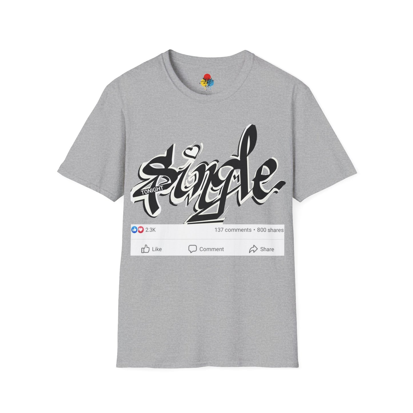 Popart Single 4 tonight Print T-Shirt
