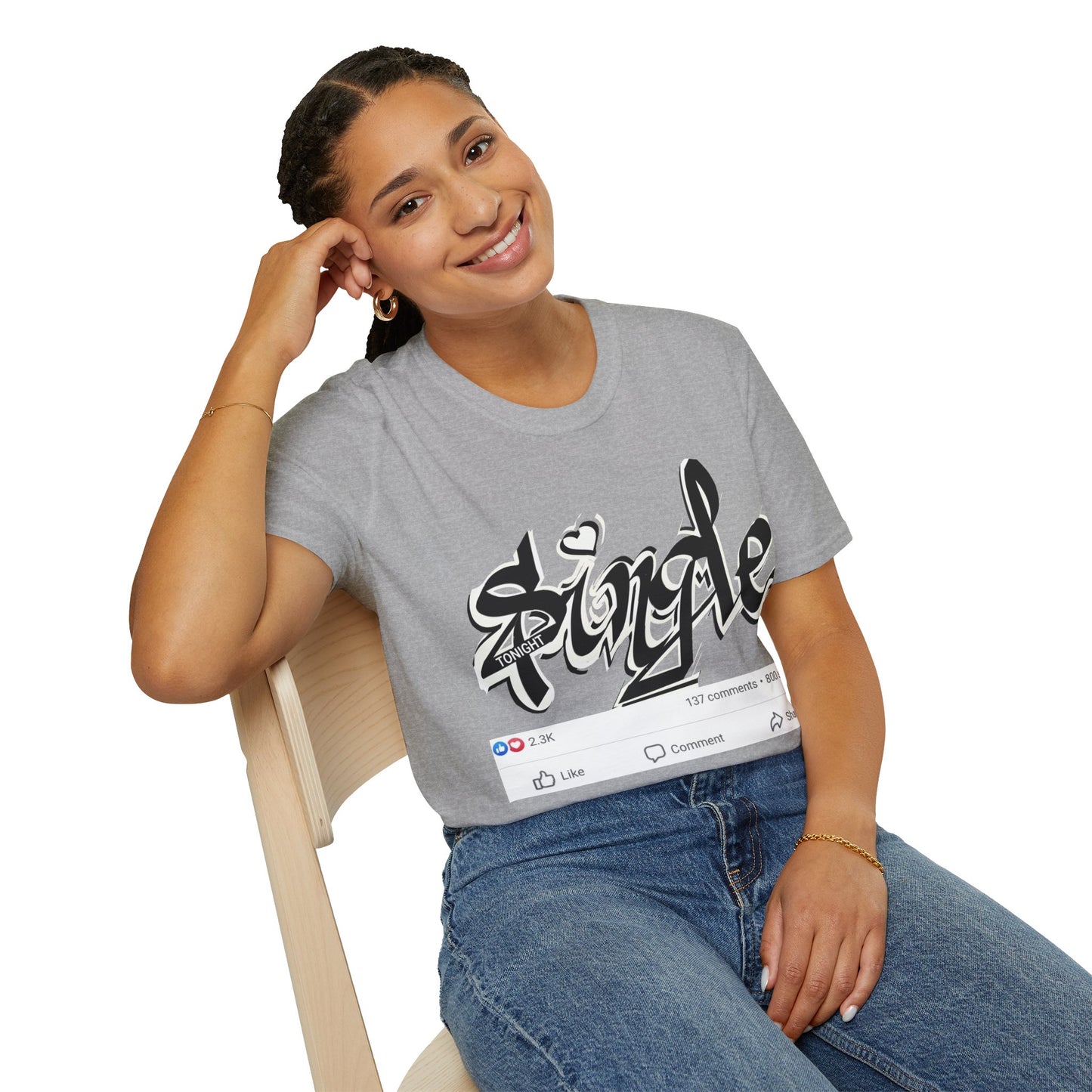 Popart Single 4 tonight Print T-Shirt