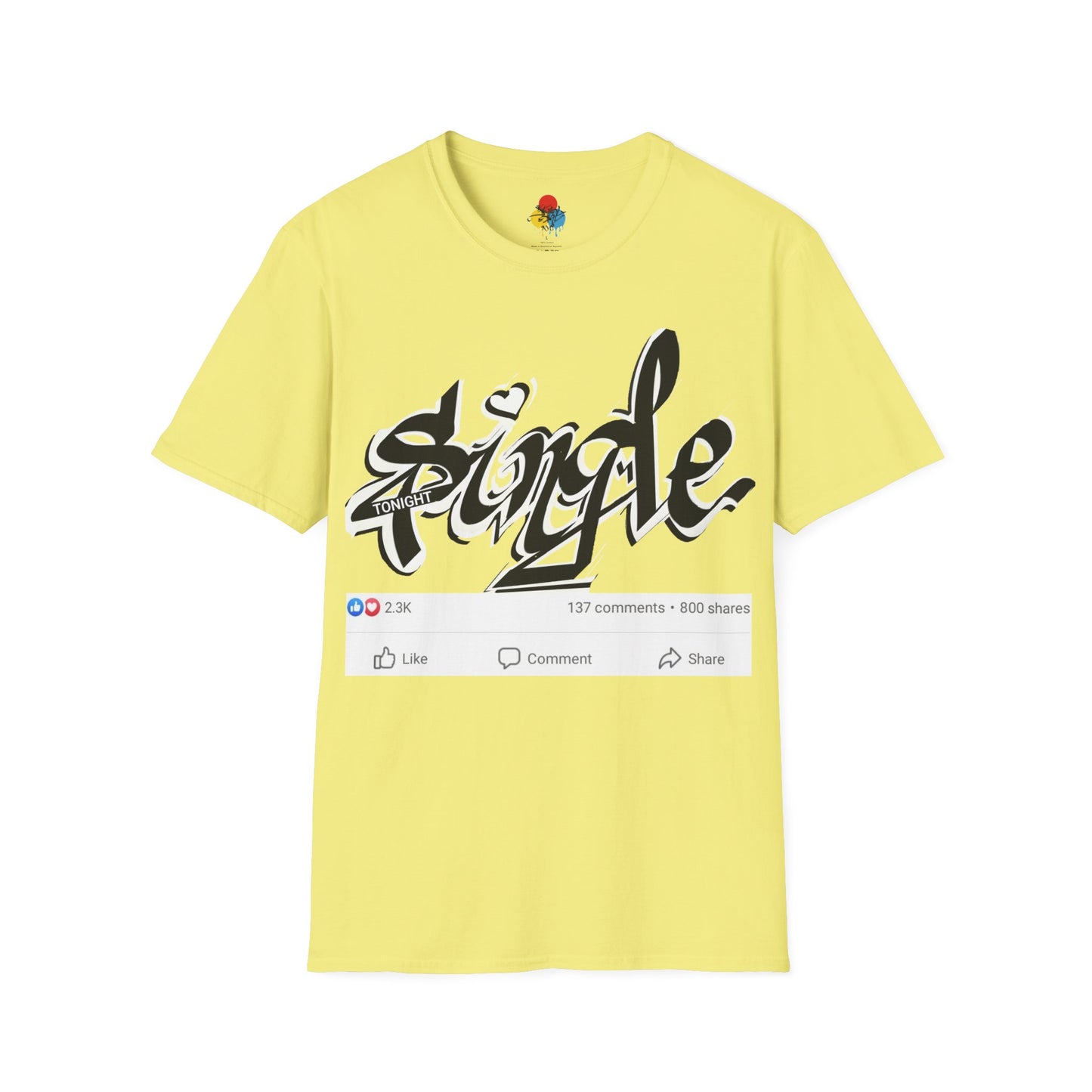 Popart Single 4 tonight Print T-Shirt