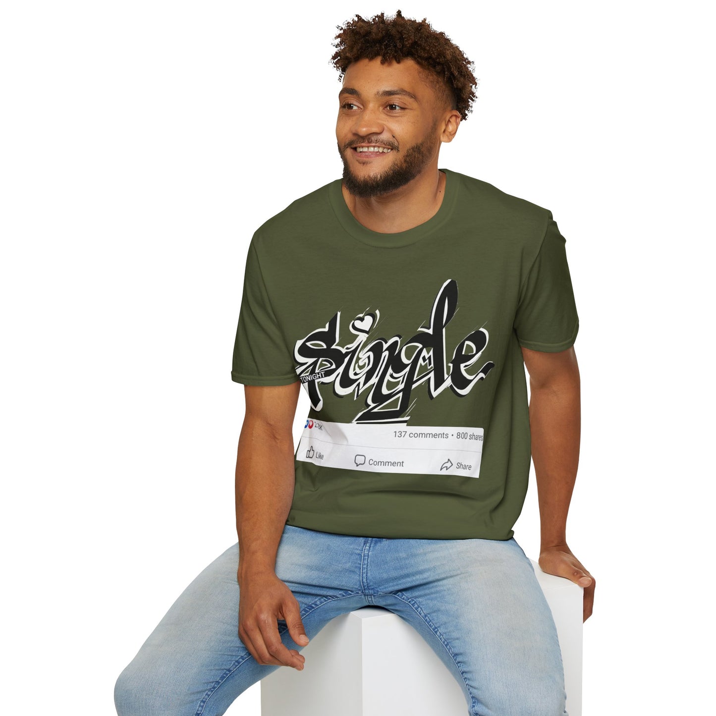 Popart Single 4 tonight Print T-Shirt