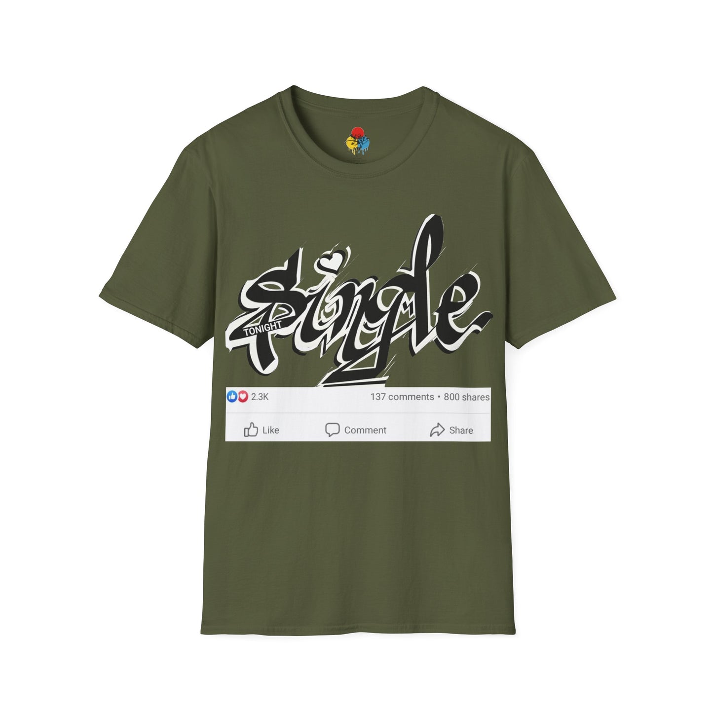 Popart Single 4 tonight Print T-Shirt