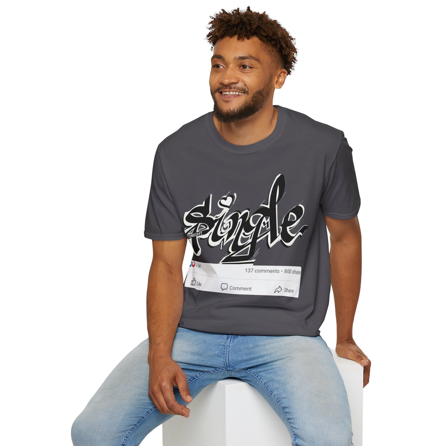 Popart Single 4 tonight Print T-Shirt