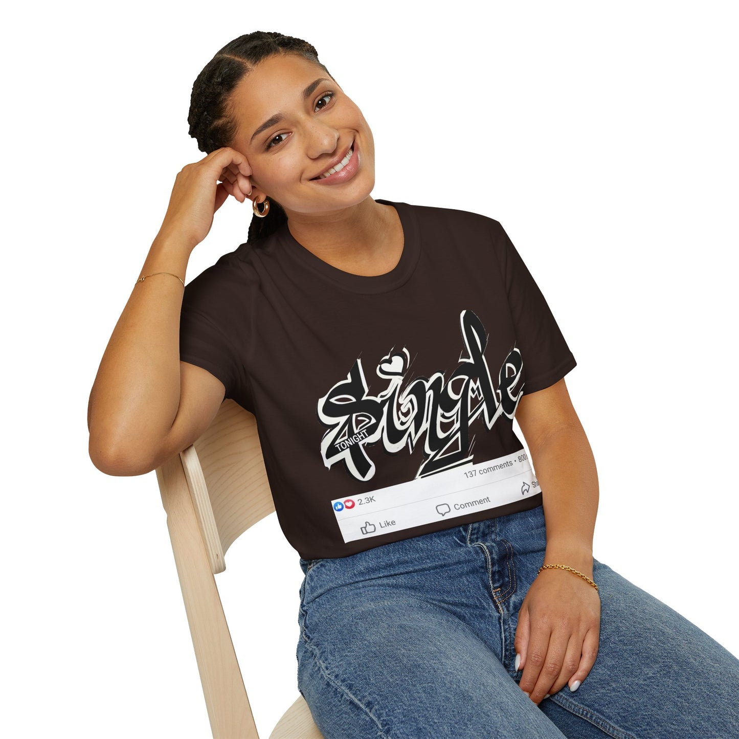 Popart Single 4 tonight Print T-Shirt