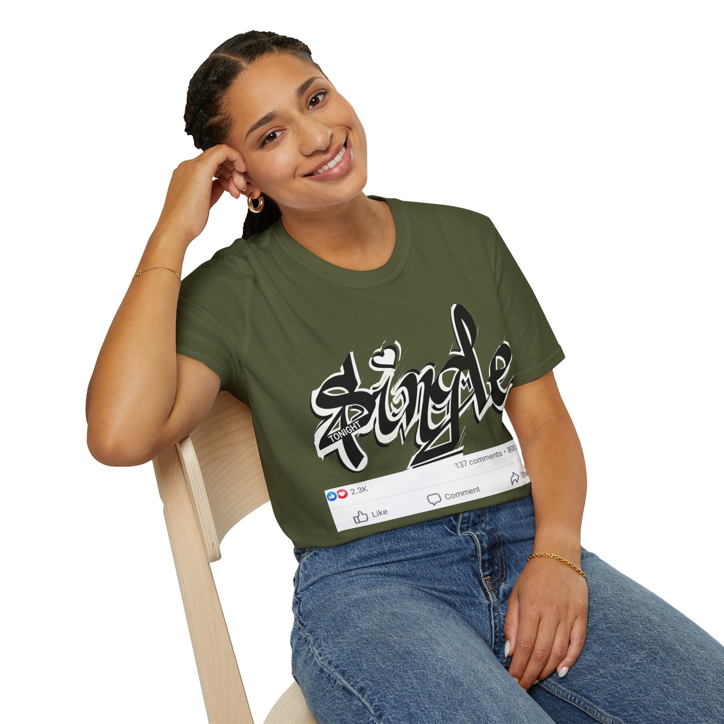 Popart Single 4 tonight Print T-Shirt