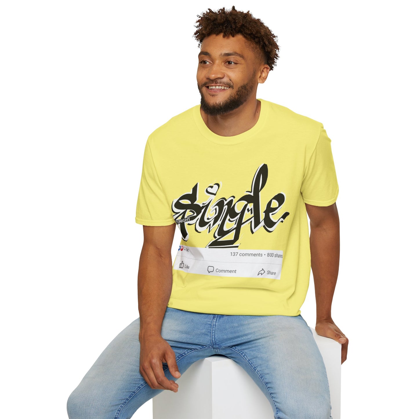 Popart Single 4 tonight Print T-Shirt