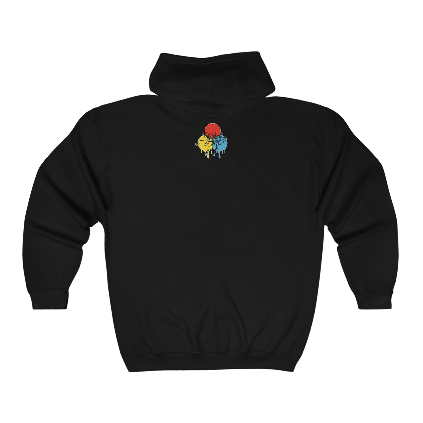 St.ART Red Burst Full Zip Hooded Sweatshirt