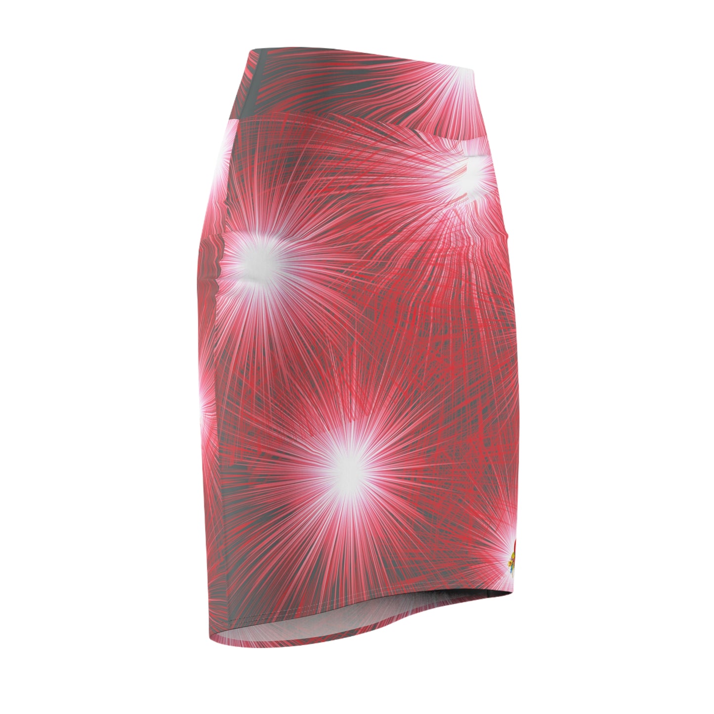 Fireworks burst Pencil Skirt- Grey