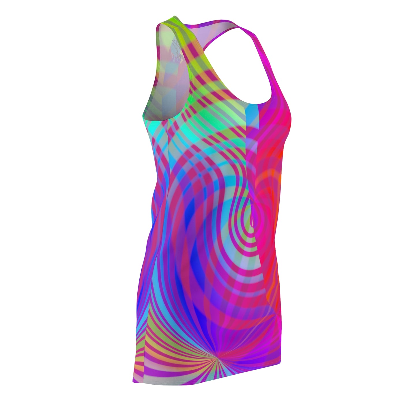 Rainbow swirl Racerback Dress - Pink