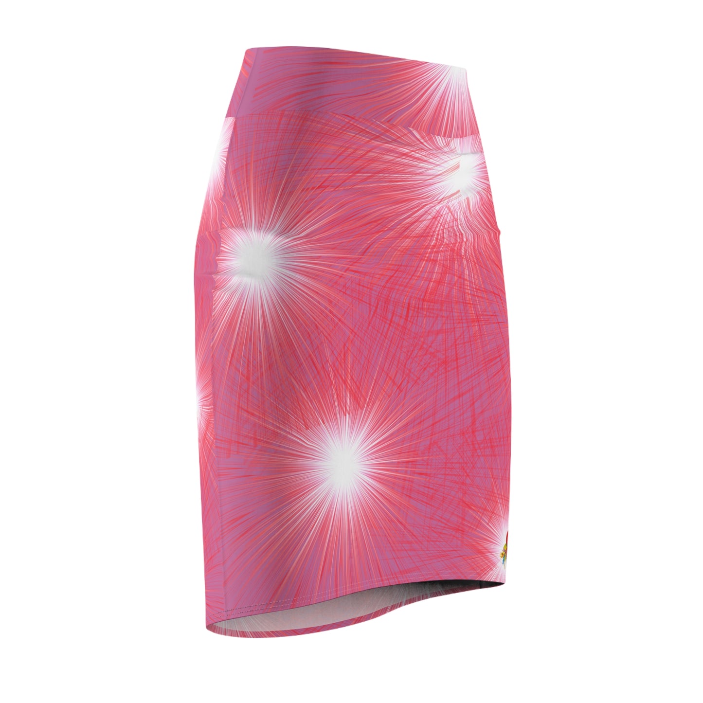 Fireworks burst Pencil Skirt -Pink