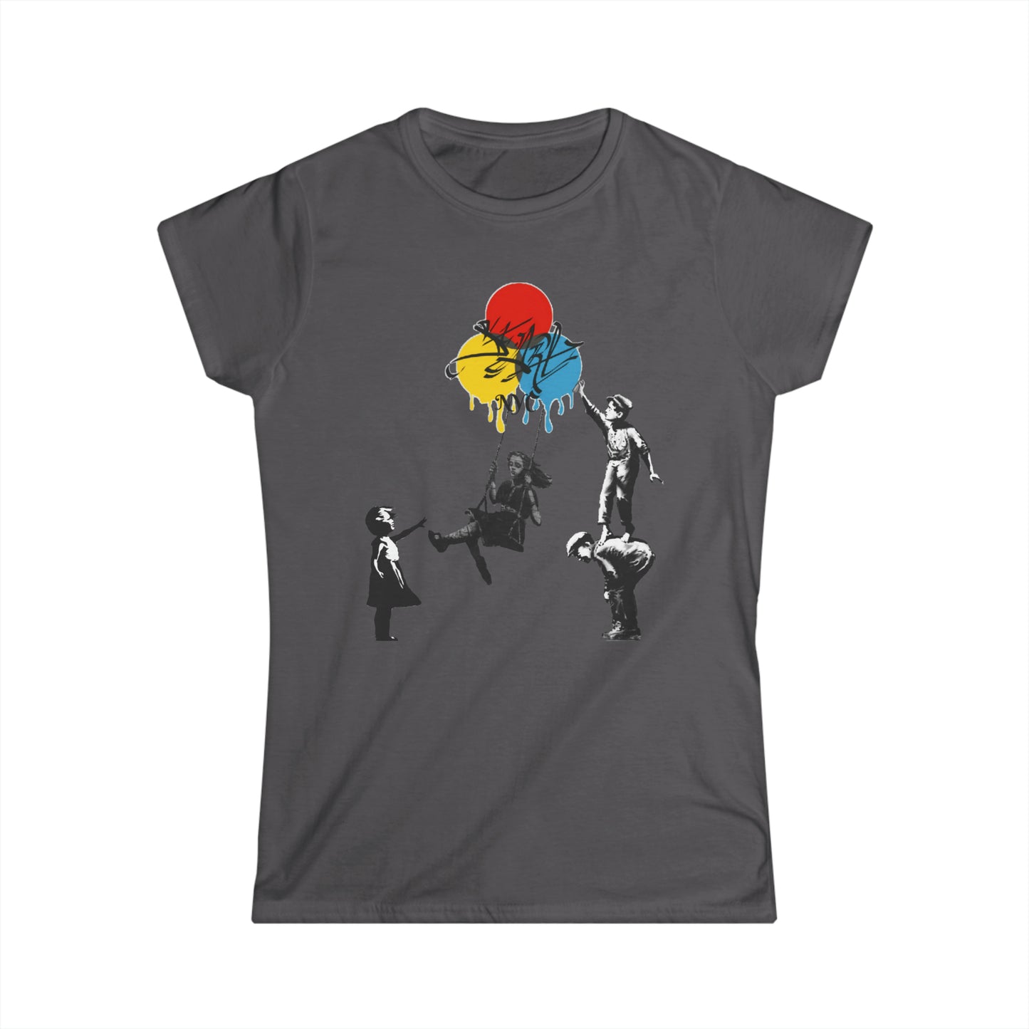 I think its a Bansky Women's Softstyle Tee